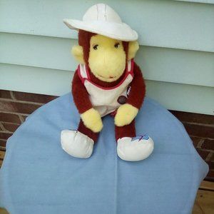 Tennis -dressed stuffed monkey